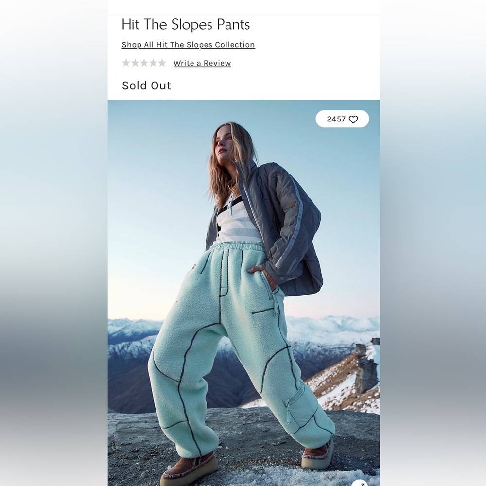 Free People Movement Hit The Slopes Fleece Pants Size XS